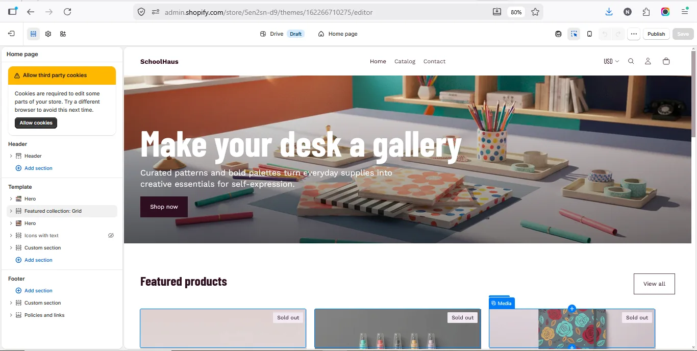 Theme Editor & Homepage